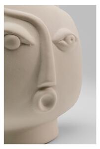 Béžová keramická ručně malovaná váza Spherical Face – Kare Design