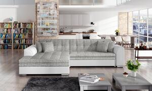 ROHOVÁ SEDAČKA, textil, šedá, bílá MID.YOU - Sedací soupravy, Online Only