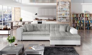 ROHOVÁ SEDAČKA, textil, šedá, bílá MID.YOU - Sedací soupravy, Online Only