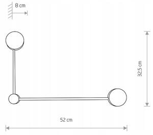 Nowodvorski nástěnné LED svítidlo Orbit černé 2xGX53 8W kovové