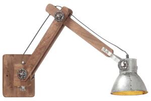 Nástěnná lampa industriální styl stříbrná kulatá E27 320575