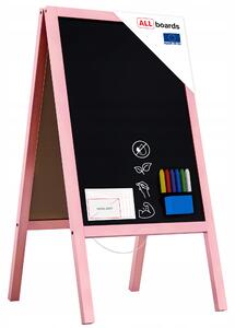 Reklamní Tabule RŮŽOVÝ 118x61 cm, křídová tabule