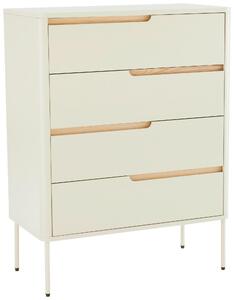 KOMODA, dub, šedobílá, 80/105/40 cm Carryhome - Komody na nožičkách, Online Only