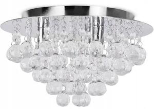 Stropní svítidlo TOOLIGHT 3xE14 stříbrné glamour