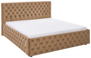 ČALOUNĚNÁ POSTEL, 140/200 cm, světle hnědá home24 - Manželské postele, Online Only