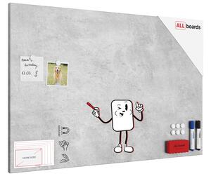 Magnetická tabule METALboards BETON II 90x60 cm,MB96_00115