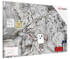 Magnetická tabule METALboards ZKAMENĚLÉ DŘEVO 90x60 cm,MB96_00111