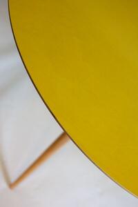 Kulatý stůl TRIAD Dmr. 105 cm x výška 75 cm - jasan / žlutá barva