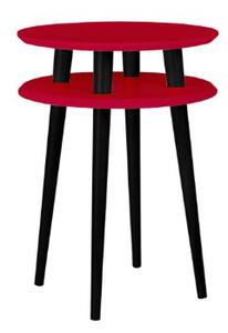 Konferenční stolek UFO Dmr. 45cm x výška 61cm - červená / černé nohy