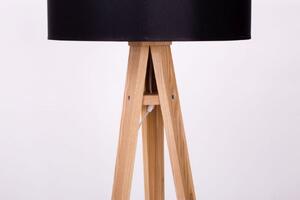 Stojací lampa WANDA Ash 45x140cm - černé stínítko / žlutá barva