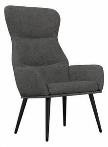 Relaxační křeslo, odpočinkové, dřevo/kov/textil, 96x68x79 cm, nohy černé/tmavě šedá, Dekorino KR20260056