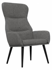 Relaxační křeslo, odpočinkové, dřevo/kov/textil, 96x68x79 cm, nohy černé/světle šedá, Dekorino KR20260055