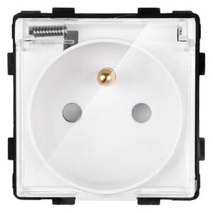 Modul 230V zásuvky s krytkou R-Socket-16A-Cover-W