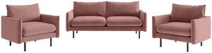 SEDACÍ SESTAVA, textil, starorůžová Livetastic - Sedací soupravy s křeslem, Online Only