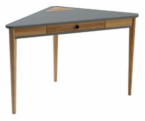 Rohový psací stůl ASHME 114x85x 85 cm - tmavě šedý