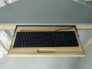 Rohový psací stůl ASHME 114x85x85 cm - bílý