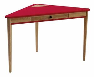 Rohový psací stůl ASHME 114x85x85cm - červený