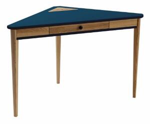 Rohový psací stůl ASHME 114x85x85cm - Petrol Blue