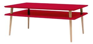 KORO HIGH Konferenční stolek široký 110x70 cm - červený