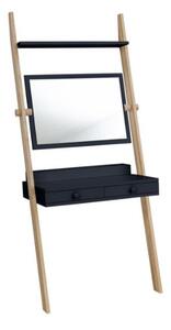 Žebříkový toaletní stolek LENO 79x183cm - jasanové dřevo / grafit