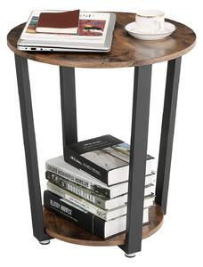 VASAGLE, Konferenční stolek kulatý industriální 50x36x57 cm | černý