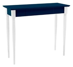 Psací stůl MAMO 85x40 cm - bílé nohy / benzinová modř
