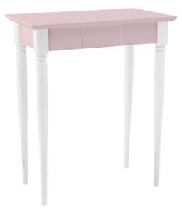 Psací stůl MAMO 65x40cm - růžová / bílé nohy