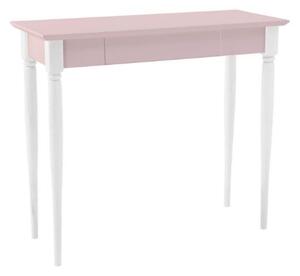 Psací stůl MAMO 85x40cm - růžová / bílé nohy