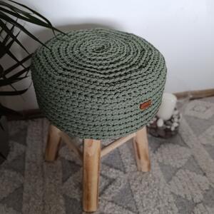 Háčkovaný potah na stoličku Barva: Eucalyptus