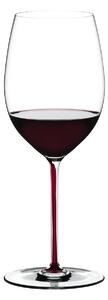 Sklenice RIEDEL Fatto a Mano Cabernet/Merlot Dragon Red 709 ml – ručně dokončená červená stopka, 1 ks 4900/0DR