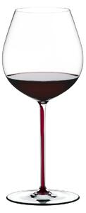 Sklenice RIEDEL Fatto a Mano Pinot Noir/Nebbiolo Dragon Red 738 ml – široký kalich, červená stopka, 1 ks 4900/07DR