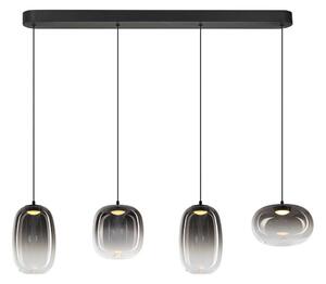 LED Lustr na lanku VASO LED/15W/230V černá/kouřová