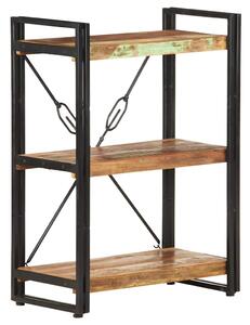 Knihovna se 3 policemi 60x30x80 cm masivní recyklované dřevo 320631