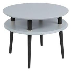 Konferenční stolek UFO Dmr. 57 cm x výška 45 cm - tmavě šedá/černé nohy