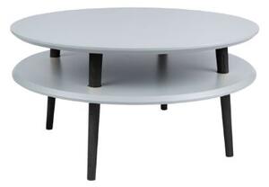 Konferenční stolek UFO Dmr. 70 cm x výška 35 cm - tmavě šedá/černá noha