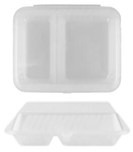 GET Eco-Takeouts Průhledná krabička na jídlo se 2 oddíly