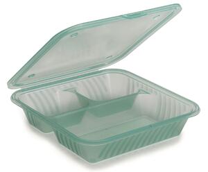 GET Eco-Takeouts Průhledná krabička na jídlo se 3 oddíly