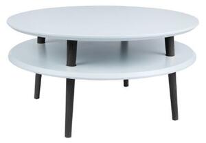 Konferenční stolek UFO Dmr. 70 cm x výška 35 cm - světle šedá/černé nohy