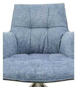 ŽIDLE S PODRUČKAMI, nerezová ocel, mikrovlákno, vzhled lnu, antracitová, modrá Novel - Jídelní židle