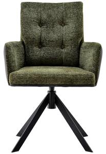 ŽIDLE S PODRUČKAMI, železo, žinylka, mikrovlákno, antracitová, zelená, černá Novel - Jídelní židle