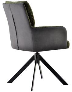 ŽIDLE S PODRUČKAMI, železo, žinylka, mikrovlákno, antracitová, zelená, černá Novel - Jídelní židle