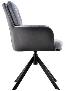 ŽIDLE S PODRUČKAMI, železo, žinylka, mikrovlákno, antracitová, šedá, černá Novel - Jídelní židle