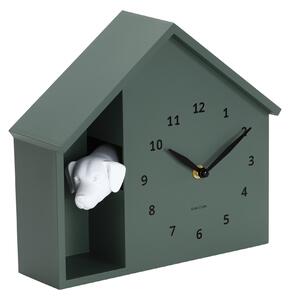 NÁSTĚNNÉ HODINY lesní zelená 24.9/27 cm Karlsson - Nástěnné hodiny, Online Only