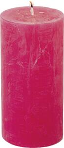 IHR Růžová cylindrická svíčka 14 cm