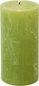 IHR Limetkově zelená cylindrická svíčka 14 cm
