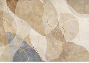Fototapeta vliesová: Art abstraction boho gold - 416x254 cm