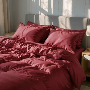 DARRÉ Saténové povlečení Red Velvet - GOTS Velikost: 140 x 200 + 70 x 90