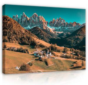 Obraz na plátně: Alpine Valley - 80x60 cm