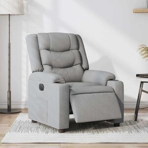 Elektrické polohovací křeslo světle šedé textil 3206567
