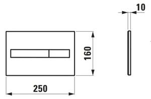 LAUFEN H8956610000001 - Splachovací tlačítko DUAL LIS bílá